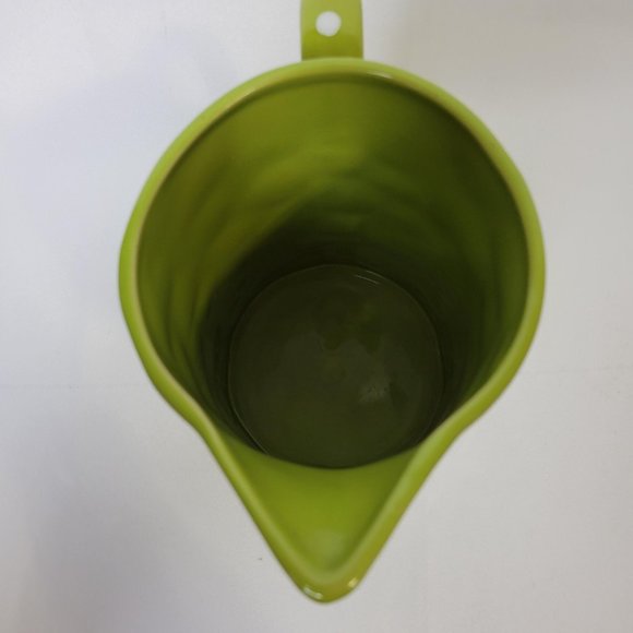 Maxwell & Williams Sprinkle Lime Green Pitcher with Handle Poka Dots 58oz-8" - Picture 6 of 6